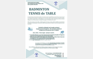 BADMINTON - TENNIS DE TABLE