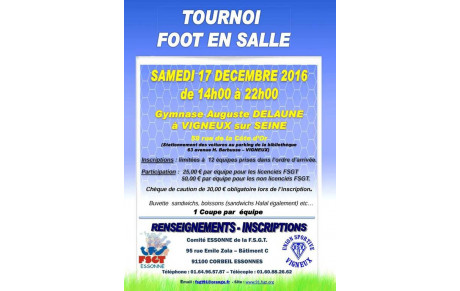 TOURNOI DE FOOT EN SALLE