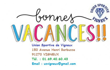 BONNES VACANCES