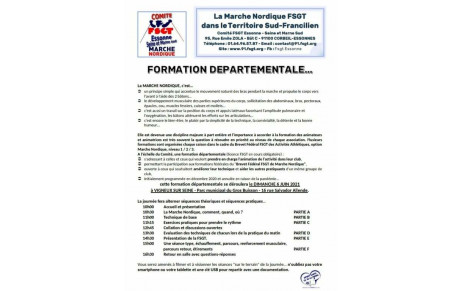 Formation départementale Marche Nordique à Vigneux sur Seine