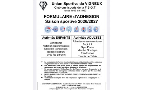 Nouvelle saison 2026/2027